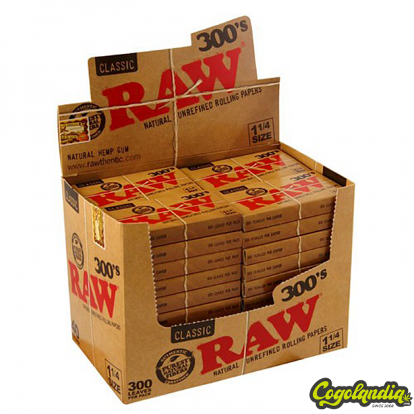 Papel 1 1/4 300 unidades - Raw