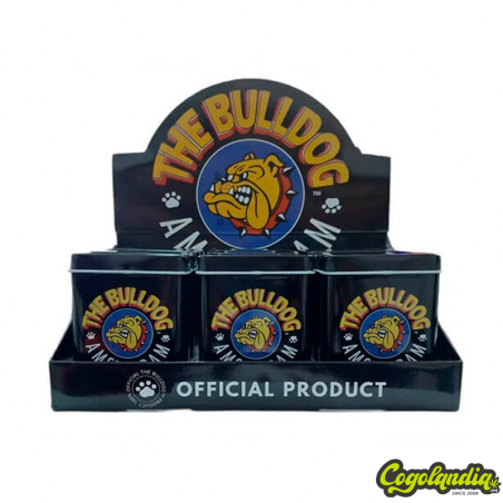 Caja Metálica Negra - The Bulldog Artículos de fumador