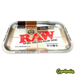Bandeja Metálica Plateada - RAW Artículos de fumador