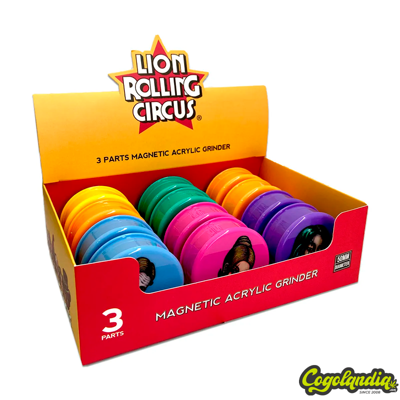 Grinder Acrílico 3 partes - Lion Rolling Circus