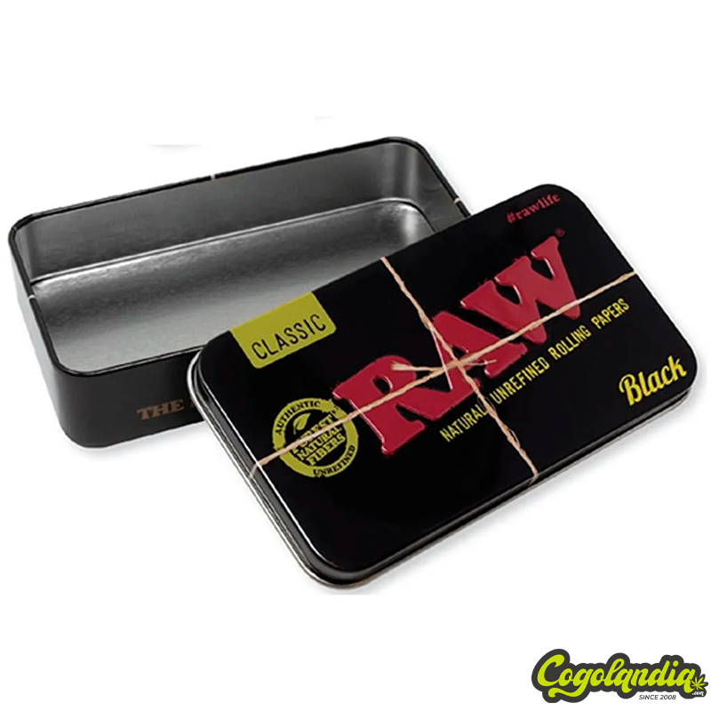 Caja Metal Black XL - RAW Artículos de fumador