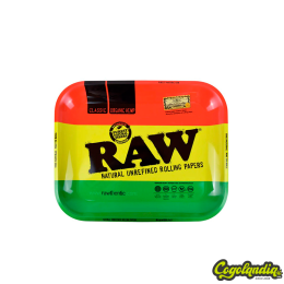 Bandeja Metálica Rasta Mediana - RAW Artículos de fumador
