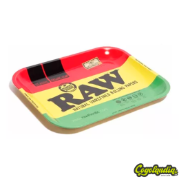 Bandeja Metálica Rasta Mediana - RAW Artículos de fumador