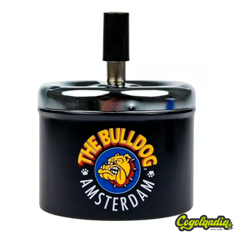 Cenicero Metálico Con Tapa Giratoria - The Bulldog Artículos de