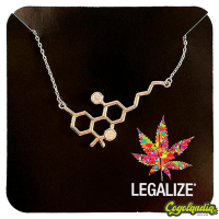 Colgante Molécula THC de Plata Parafernalia