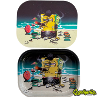 Bandeja Metálica Pequeña con Tapa Bob Esponja Smokers Artículos
