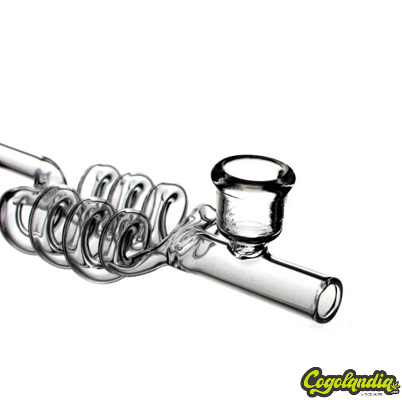 Pipa de Cristal Doble Espiral Inicio