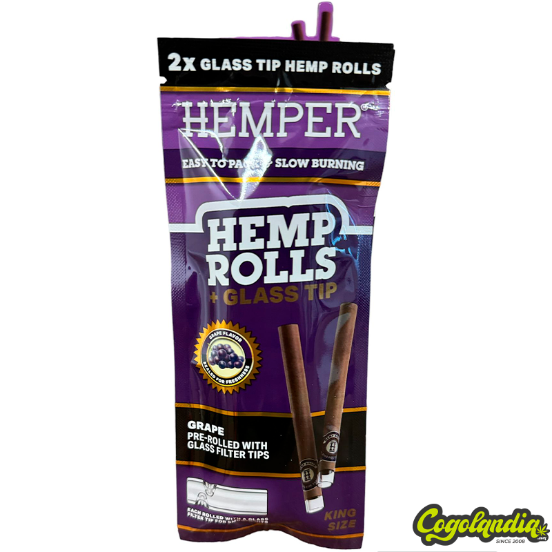 Blunt Hemp Roll + Glass Tip - Hemper Abonos y Fertilizantes Blunt Hemp Roll + Glass Tip - Hemper Abonos y Fertilizantes