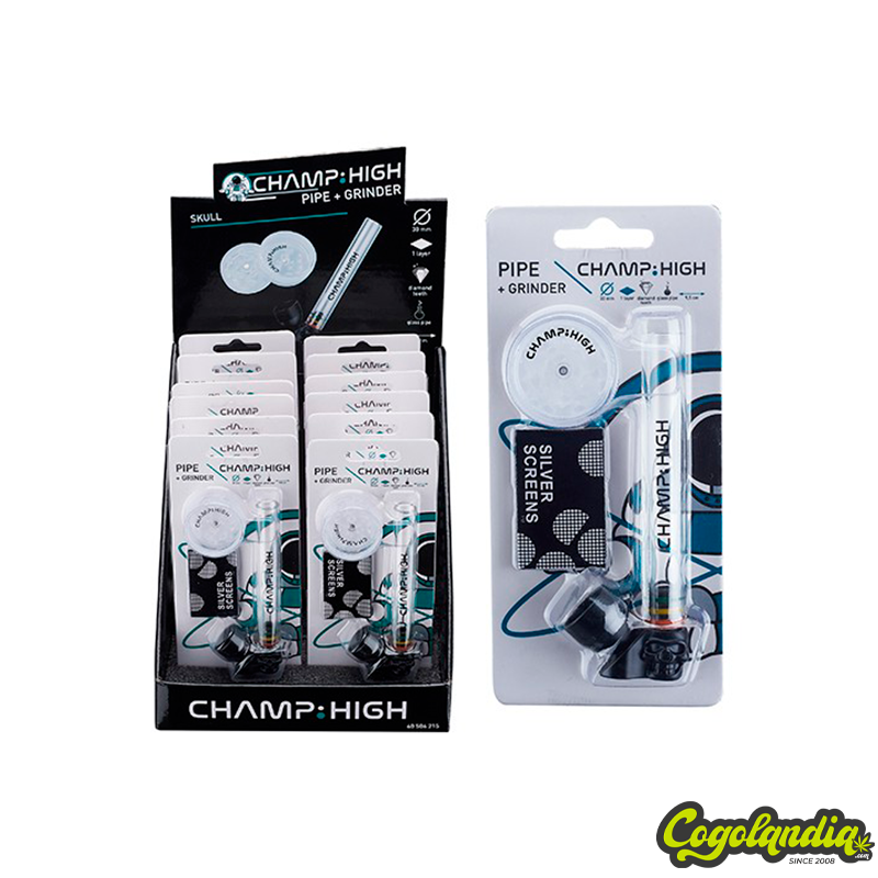 Pipa + Grinder - Champ High Artículos de fumador Pipa + Grinder - Champ High Artículos de fumador