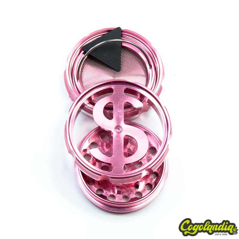 Grinder Dólar 63mm 4 Partes Rosa Grinders Grinder Dólar 63mm 4 Partes Rosa Grinders