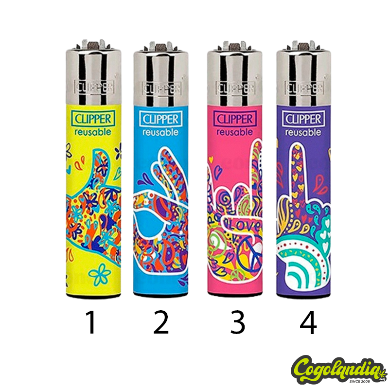 Mechero Clipper Hippie Hands 