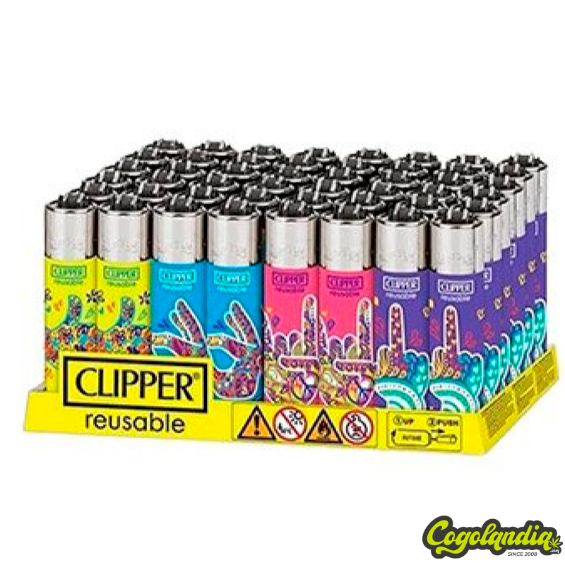 Mechero Clipper Hippie Hands 