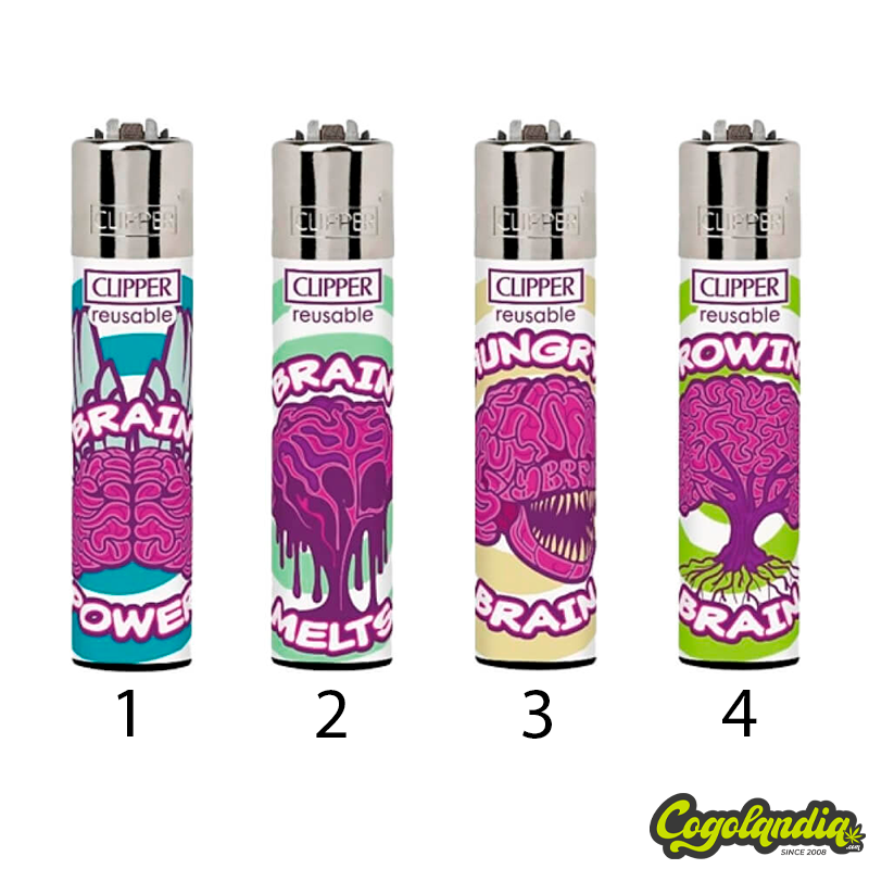 Mechero Clipper Classic Brains 