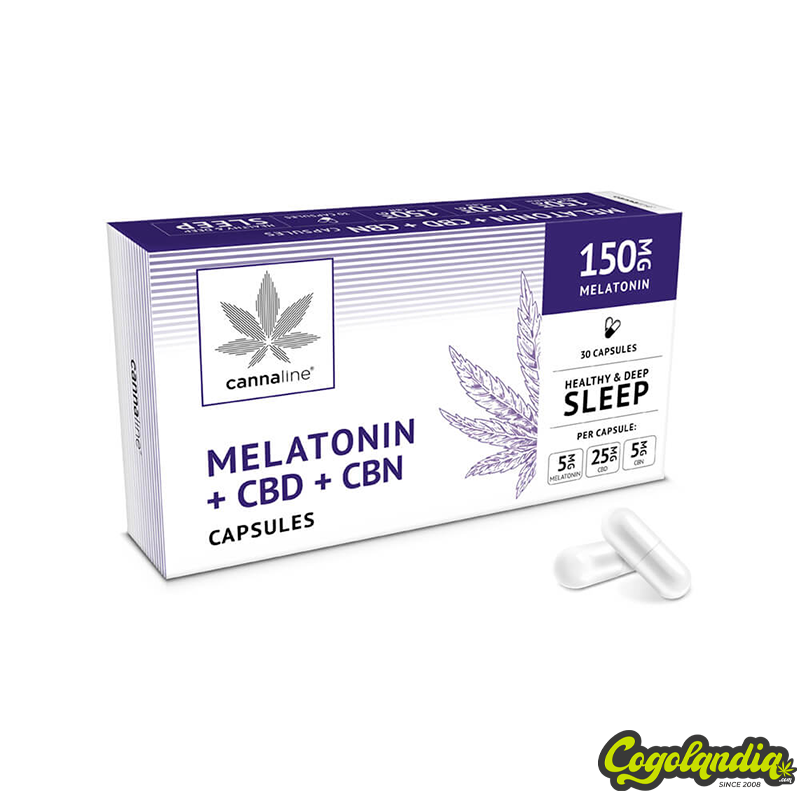 Cápsulas de Melatonina con CBD y CBN - Cannaline