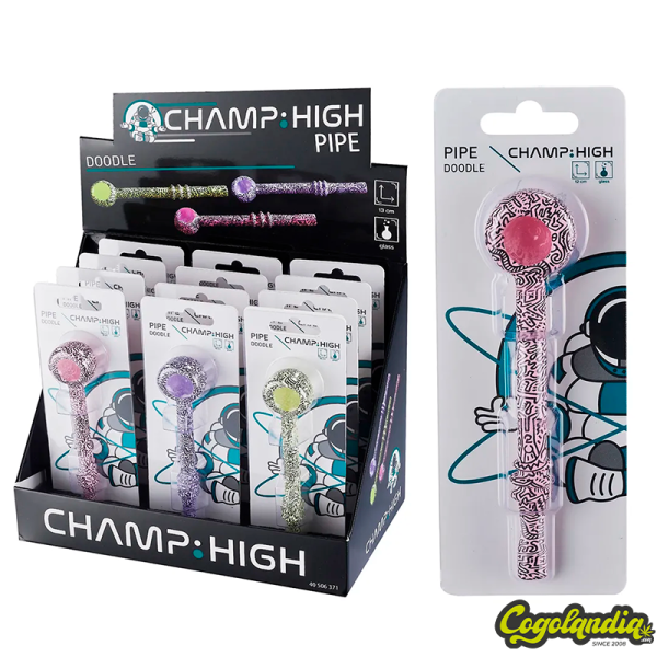 Pipa de Cristal Doodle - Champ High