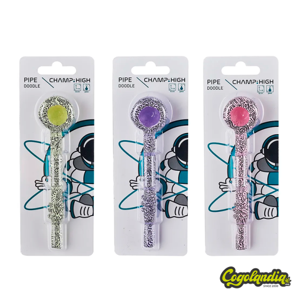 Pipa de Cristal Doodle - Champ High