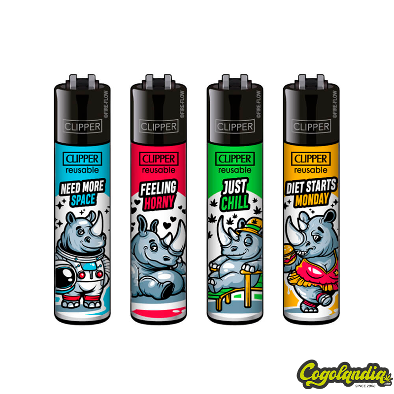 Mechero Clipper Classic Rhinos