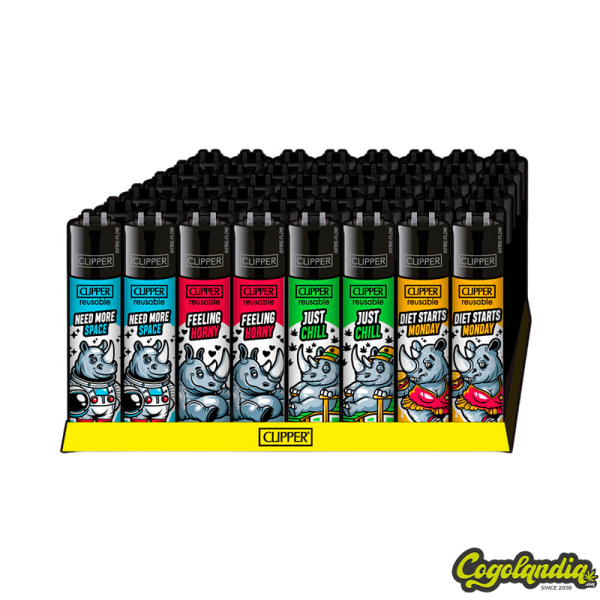 Mechero Clipper Classic Rhinos