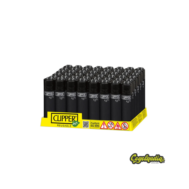 Mechero Soft Touch Black - Clipper