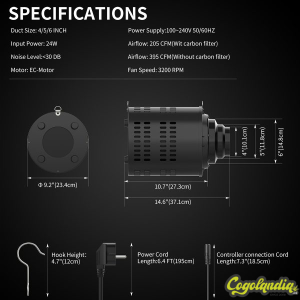 Extractor EC con filtro incorporado boca 110/125/150 - Cyclone 