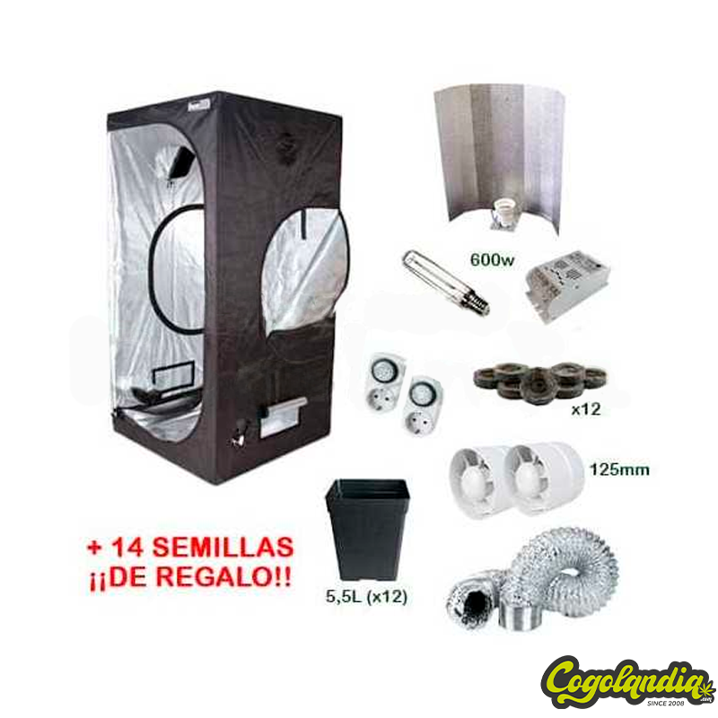 Kit armario interior de cultivo completo 120x120x200 cm Kits