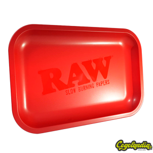 Bandeja Metálica Matte Red - Raw Accesorios para fumadores
