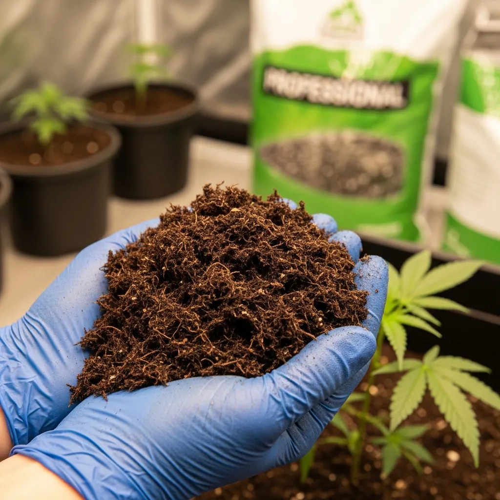 Sustrato de planta de marihuana